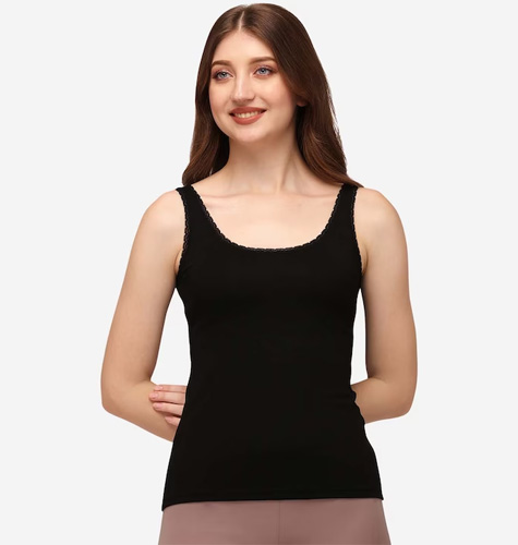 Women Black Solid Camisoles